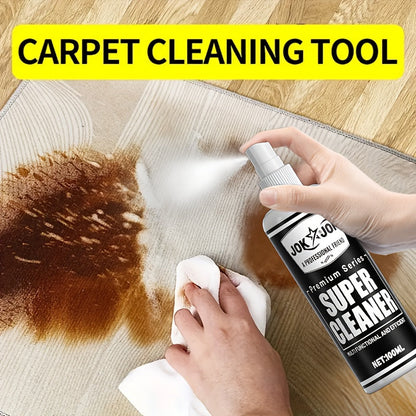 Spray détachant pour tissus et tapis 100 ml – Nettoyant et désodorisant pour tissus d'ameublement à action rapide sans rinçage pour canapés, rideaux, literie, tapis et intérieurs de voiture, serviette incluse