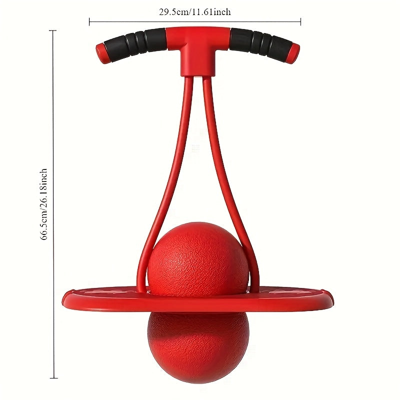 Ballon sauteur avec poignée pour enfants et adultes – Ballon sauteur de fitness anti-éclatement, haute élasticité, pour exercices et loisirs en intérieur et en extérieur, sans pile, idée cadeau idéale