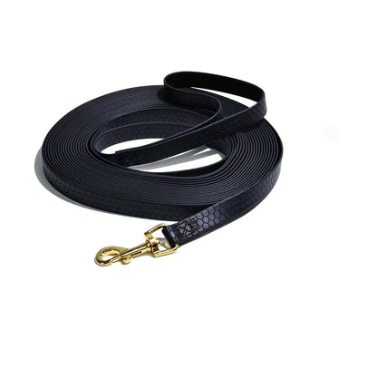 Laisse de dressage pour chien imperméable 3/6/9/15m – Longue longe en nylon enduit DuraSoft pour chiens de grande, moyenne et petite taille – Laisse de rappel anti-nœuds pour la randonnée, le camping, la plage, le jardin et la baignade