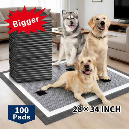Alèses pour grands chiens, format Jumbo, paquet de 50 ou 100 – Tapis de propreté ultra-absorbants à 6 couches, résistants et anti-fuites, séchage rapide et contrôle des odeurs, parfaits pour l'éducation des chiots et les chiens âgés