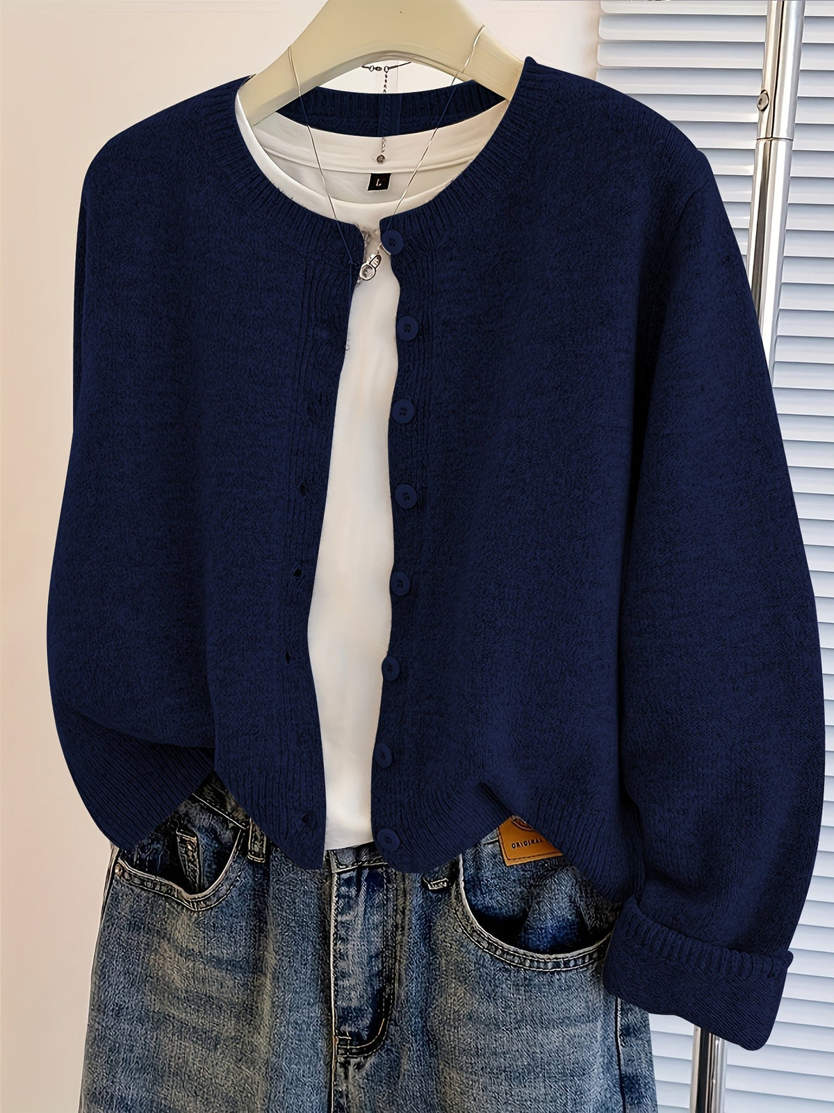 Gilet ouvert pour femme, cardigan en maille à manches longues avec fermeture boutonnée, doux et confortable, veste polyvalente décontractée pour la mode automne-hiver