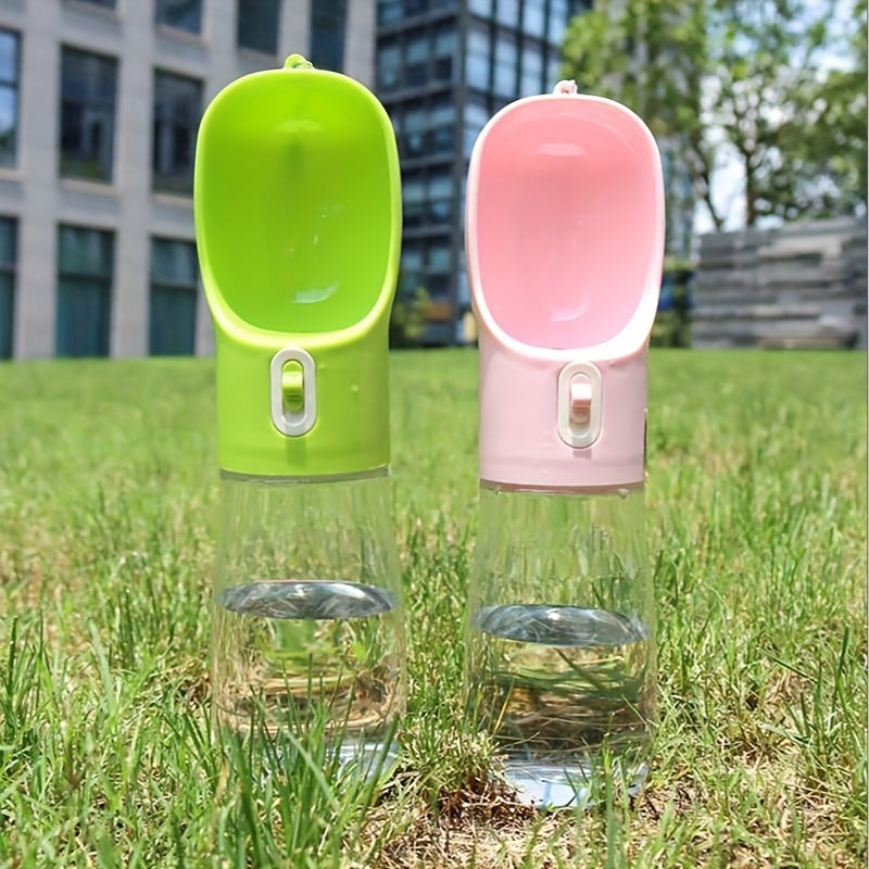Gourde portable pour chien avec écuelle - Bouteille d'eau de voyage étanche pour animaux, distributeur d'eau à une main pour promenades, randonnées et camping, accessoire de voyage pour chien