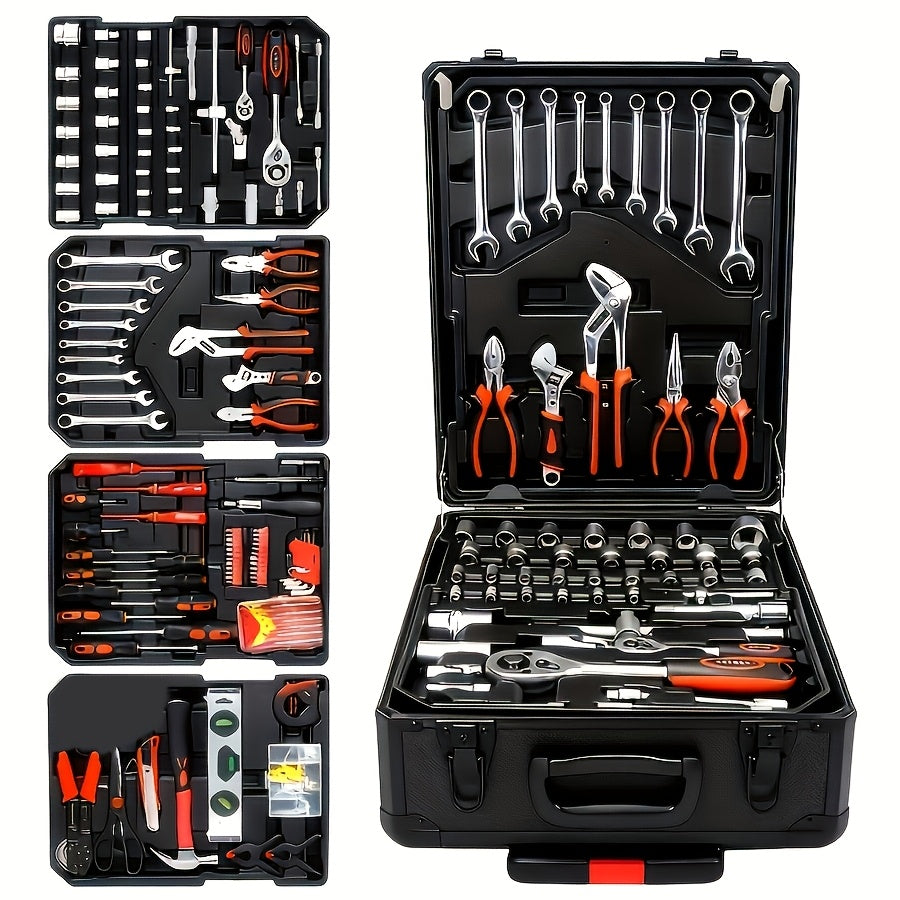 Ensemble d'outils professionnels de 52 pièces pour réparations à domicile et automobile – Kit de boîte à outils portable pour bricoleurs, mécaniciens et professionnels, idée cadeau parfaite