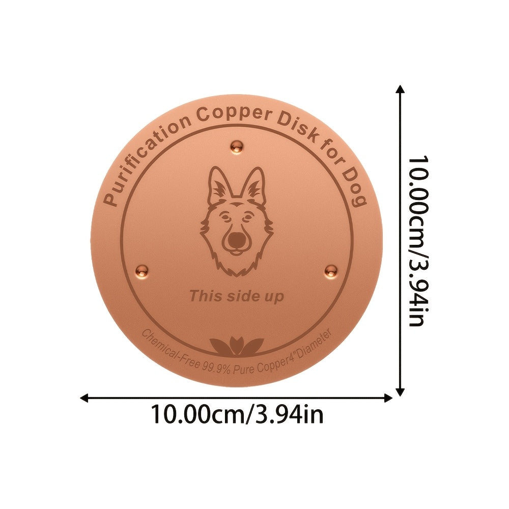 Bol à eau pour animaux en cuivre pur, cuivre à 99,9 % purifiant naturellement l'eau, pour chiens, chats et bétail, filtration physique réutilisable, aucun remplacement de filtre nécessaire