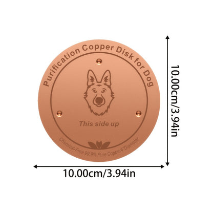 Bol à eau pour animaux en cuivre pur, cuivre à 99,9 % purifiant naturellement l'eau, pour chiens, chats et bétail, filtration physique réutilisable, aucun remplacement de filtre nécessaire