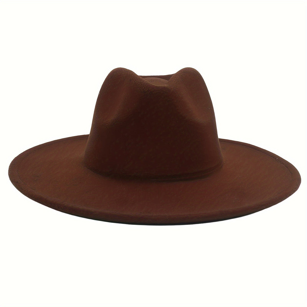 Chapeau de cow-boy à larges bords pour hommes et femmes – Fedora en feutre style western, chapeau style Panama Trilby jazz classique, chapeau de soleil pour festivals en plein air, voyages et tenue décontractée au quotidien