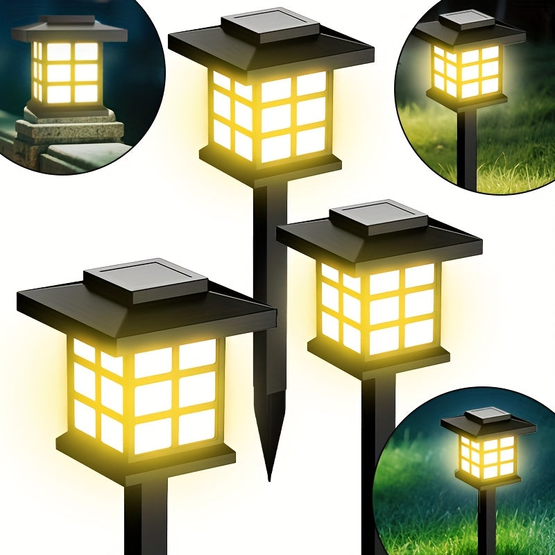 Lot de 6/12/24 lampes solaires d'extérieur pour jardin, étanches IP44 | Éclairage paysager LED blanc chaud/multicolore pour allée, cour, terrasse et décoration de fête – Marche/arrêt automatique