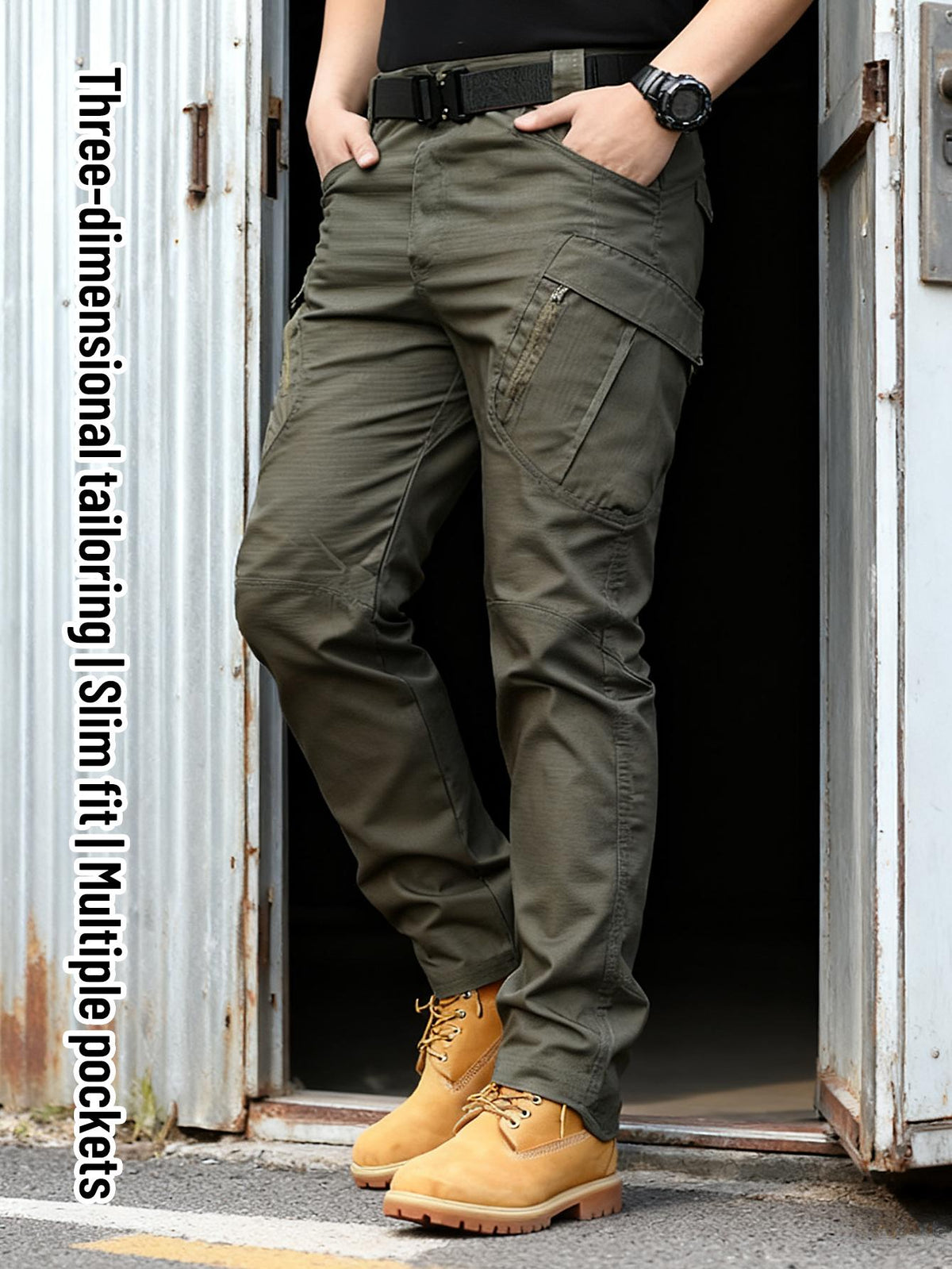Pantalon cargo tactique IX9 pour homme coupe ajustée – Respirant, séchage rapide, résistant aux déchirures, multi-poches, coupe 3D, pantalon de travail extérieur pour randonnée, camping, escalade, pêche S-XXXL