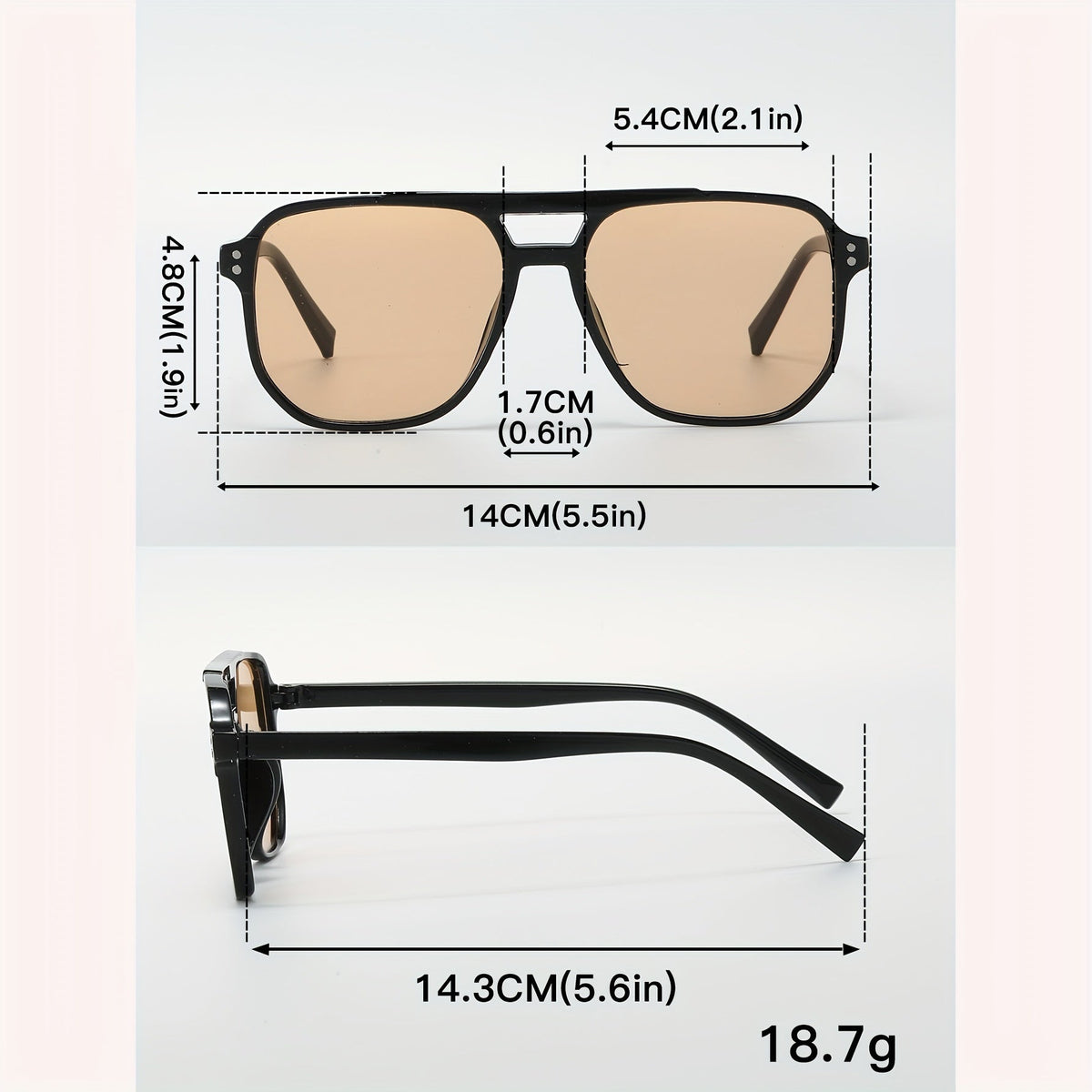 Lot de 5 paires de lunettes de soleil carrées style pilote, monture large en polycarbonate, protection UV, lunettes tendance et décontractées unisexes pour hommes et femmes, monture noire, verres multicolores