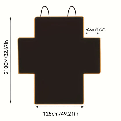 Housse de siège de voiture et tapis de coffre pour chien – Tapis imperméable et antidérapant pour siège arrière, coffre de SUV et camionnette avec 2 crochets, tapis de voyage durable pour cage de chien en voiture