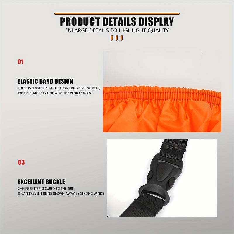 Housse de moto imperméable XXXL à ajustement universel - Protection résistante pour tous les temps pour Harley Road King, Electra Glide, Street Glide, Honda Goldwing, Yamaha Royal Star et motos de tourisme, 295x109x140 cm