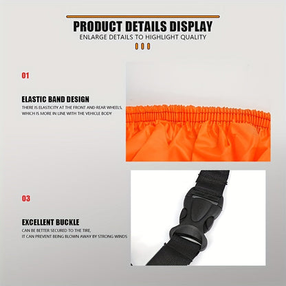 Housse de moto imperméable XXXL à ajustement universel - Protection résistante pour tous les temps pour Harley Road King, Electra Glide, Street Glide, Honda Goldwing, Yamaha Royal Star et motos de tourisme, 295x109x140 cm