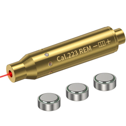 Kit de réglage laser multi-calibres pour 9mm, 45ACP, 223REM, 308WIN, 380ACP, 38SPL, 12GA – Appareil de réglage laser rouge haute précision pour fusils et pistolets, installation facile, inclut 2 jeux de piles