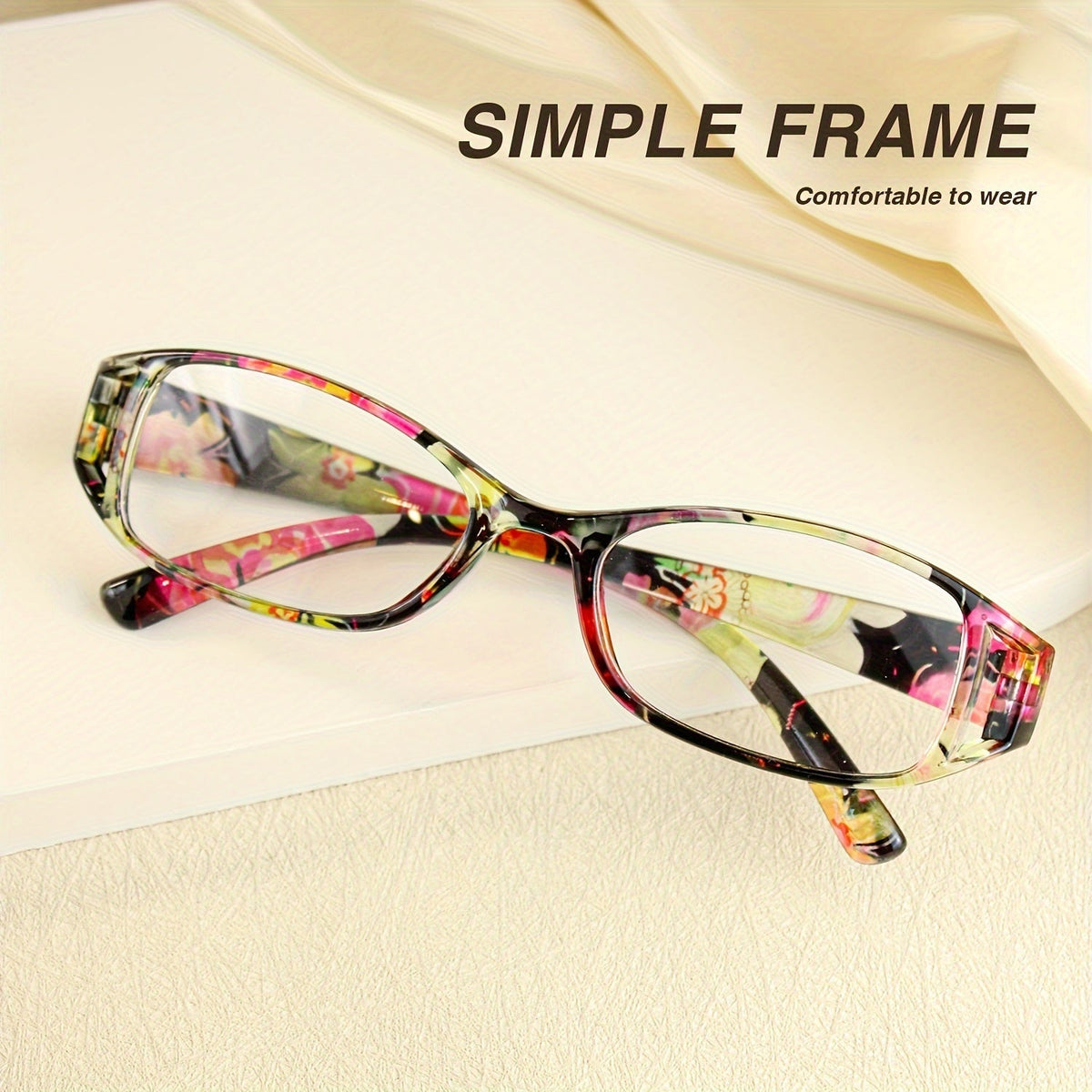 Lot de 5 lunettes de mode pour femmes – Petite monture ajourée, imprimé graffiti tendance, lunettes légères et élégantes pour femmes et adolescentes