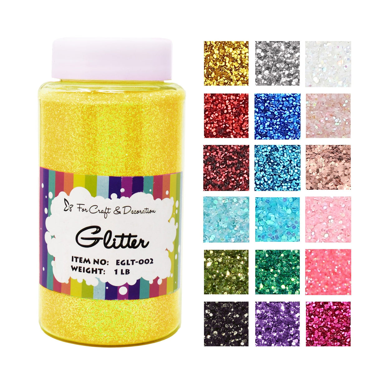 450 g de paillettes artisanales en 19 couleurs – Paillettes fines, extra fines et épaisses avec couvercle saupoudreur pour gobelets, résine, scrapbooking et loisirs créatifs, paillettes en vrac pour enfants et adultes