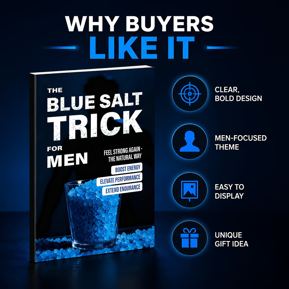 Le guide des habitudes quotidiennes du « Blue Salt Trick » pour hommes : manuel de bien-être, guide de mode de vie, développement personnel et lecture d'entraide pour hommes adultes - Idée cadeau pratique