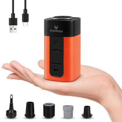 Pompe à air électrique portable 2600 mAh rechargeable par USB – Gonflage ultra-rapide pour matelas pneumatique, bouée, sacs de rangement sous vide et sacs de couchage, pompe de camping compacte et légère pour l'extérieur
