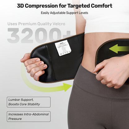 Ceinture lombaire de soutien avec coussin de massage, ceinture respirante pour le bas du dos pour hommes et femmes – Ceinture réglable pour soulagement de la douleur au travail, au port de charges et en voiture (Orange et bleu, S-XXL)