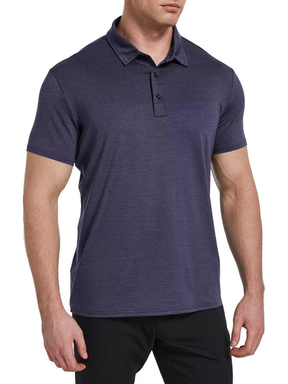 Lot de 5 polos pour homme – Chemise de golf à manches courtes, respirante et performante – T-shirt à col athlétique décontracté pour homme, tailles S-XXL