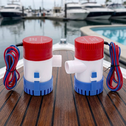 Pompe de cale électrique submersible 1100 GPH 12V, silencieuse, avec interrupteur à flotteur automatique, pour bateaux, yachts, véhicules récréatifs, piscines et évacuation d'eau marine