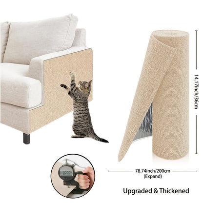 Protecteurs de meubles anti-griffes pour chat auto-adhésifs - Protections découpables pour canapé et mur, dispositifs de dissuasion durables contre les griffades de chat pour canapé, chaise, cadre de porte