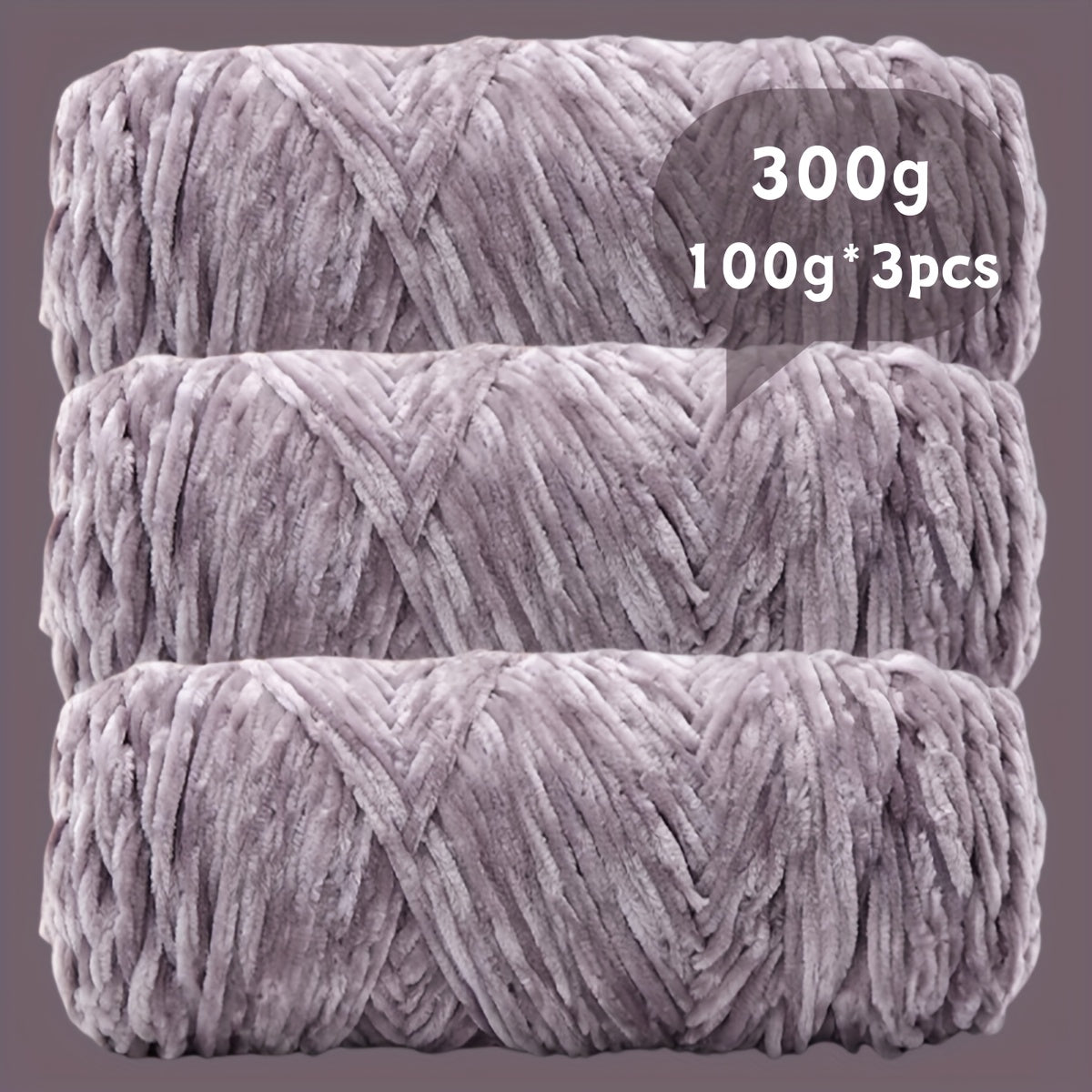 Fil chenille velours, lot de 3 pelotes de 300 g (3 x 100 g), laine douce et épaisse pour tricot et crochet, 47 couleurs, idéal pour débutants, artisanat de luxe pour pulls, écharpes, bonnets, poupées, sacs, amigurumi et projets DIY