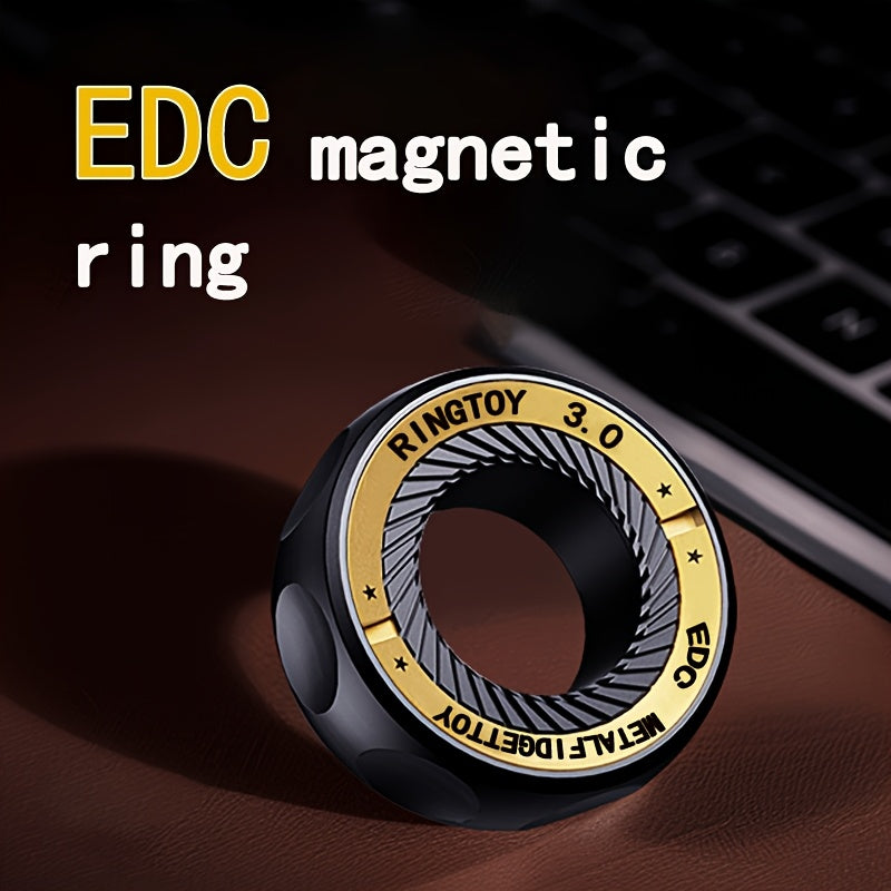 Toupie de décompression EDC avec curseur réglable, pièce magnétique anti-stress pour adultes, jouet de relaxation et de concentration, cadeau idéal pour homme, accessoire de bureau Fidget