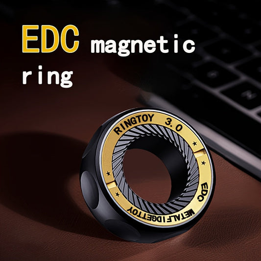 Toupie de décompression EDC avec curseur réglable, pièce magnétique anti-stress pour adultes, jouet de relaxation et de concentration, cadeau idéal pour homme, accessoire de bureau Fidget