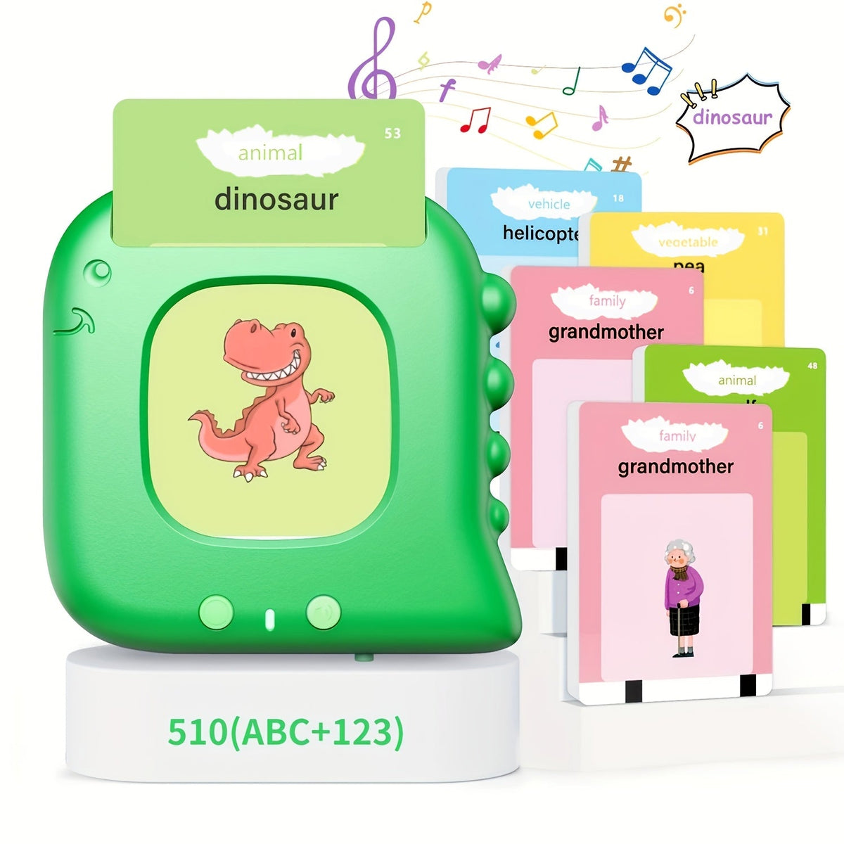 Cartes flash parlantes pour enfants d'âge préscolaire de 3 à 6 ans – Appareil d'apprentissage des langues de 224 à 510 mots, jouet éducatif sensoriel d'orthophonie pour autisme, garçons et filles, bleu, vert, rose