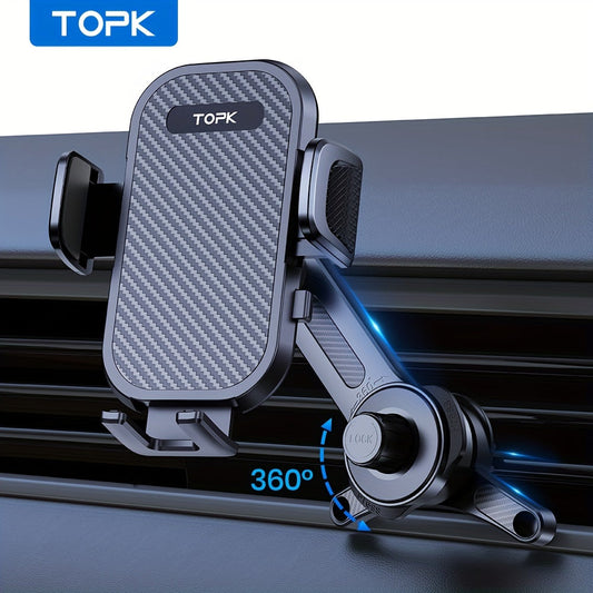 Support de téléphone pour voiture à bras extensible avec maintien en 3 points, crochet métallique extensible pour tableau de bord ou pare-brise, stabilité supérieure, compatibilité universelle iPhone, Samsung, Android