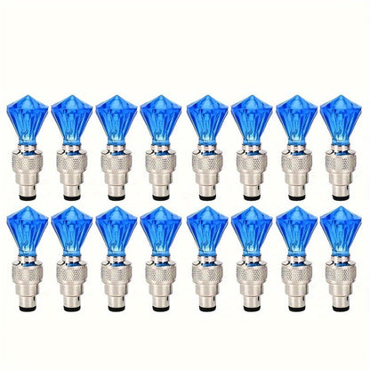 Bouchons de valve de pneu LED avec effet lumineux respirant et cheval au galop, 4/8/16 pièces, capuchons de valve de roue lumineux pour voiture, moto, vélo – Lumière de roue « Wind Fire », protection UV et antidéflagrante – Vert, rouge, bleu, squelette