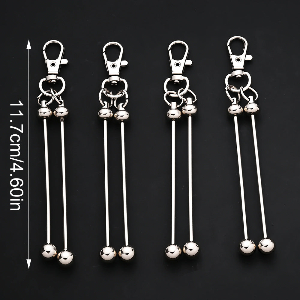 Kit de fabrication de 20 porte-clés à perler pour femme – Porte-clés DIY à double barre vierge avec fermoir mouspon pour pendentif de sac, mariage, fête, remise de diplôme, rentrée scolaire et coffret de loisirs créatifs pour cadeaux de fêtes