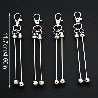 Kit de fabrication de 20 porte-clés à perler pour femme – Porte-clés DIY à double barre vierge avec fermoir mouspon pour pendentif de sac, mariage, fête, remise de diplôme, rentrée scolaire et coffret de loisirs créatifs pour cadeaux de fêtes