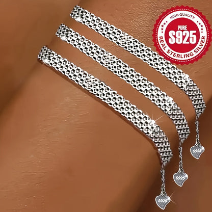 Lot de 4 bracelets tressés en argent sterling 925, joncs tissés empilables pour femmes et hommes, bijoux bohèmes minimalistes, cadeau