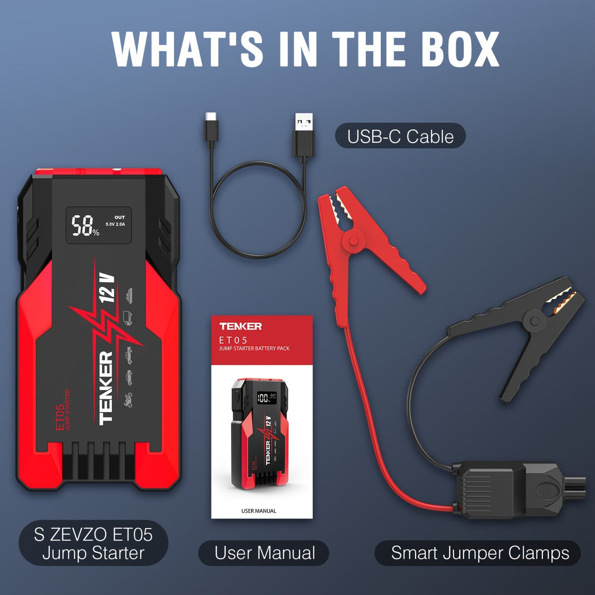 Démarreur de voiture 4000A/6000A avec compresseur d'air 150 PSI – Booster de batterie portable 2-en-1 et gonfleur de pneus, batterie externe à charge rapide USB, lampe de poche à 3 modes pour voitures, camions, motos et SUV