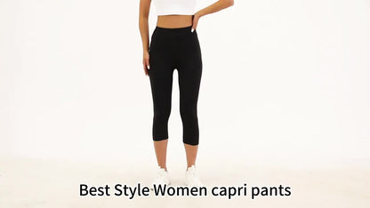 Lot de 5 leggings Capri femme ultra-extensibles – Pantalons de sport 7/8 opaques non transparents, collants athlétiques 92 % polyester 8 % élasthanne pour salle de sport, running et yoga, lavables en machine, XS-XXL, couleurs mélangées