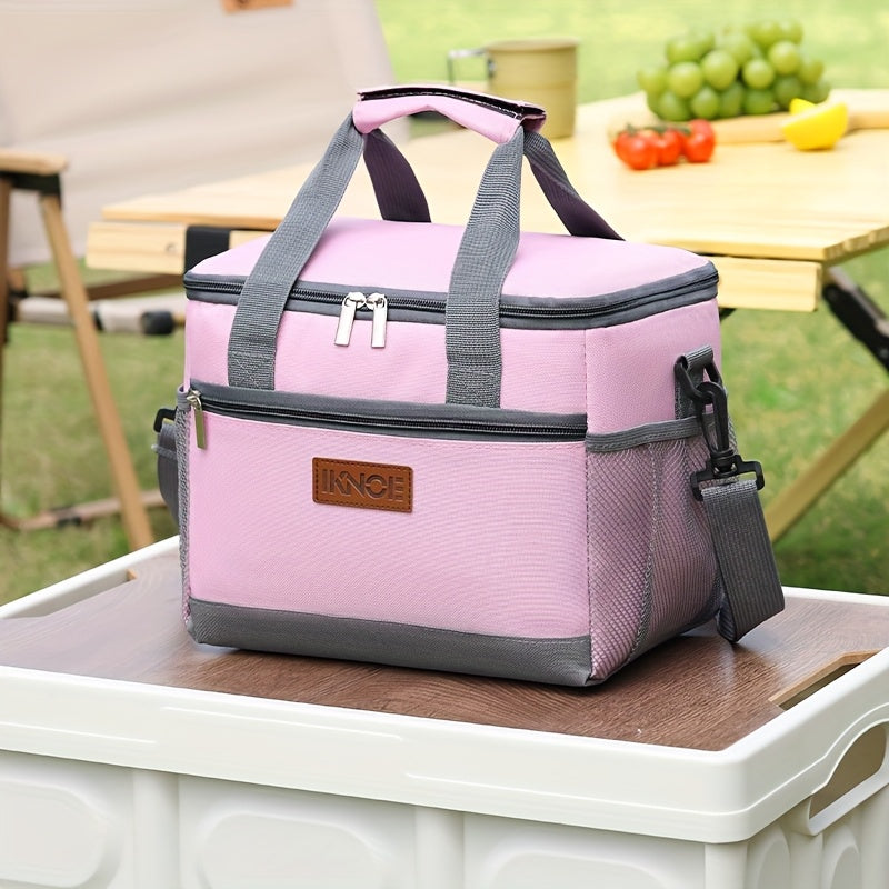 Sac à lunch isotherme pliable et portable, sac fourre-tout pour boîte à bento, doublure en aluminium étanche gardant les aliments frais et froids pour le travail, les voyages, les pique-niques et l'école