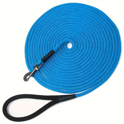 Laisse de dressage longue en nylon 4,5 m, 9 m, 15 m – Longe de rappel pour le dressage de chiens de petite, moyenne et grande taille, pour le camping, la randonnée, la plage et l'entraînement à la liberté en extérieur