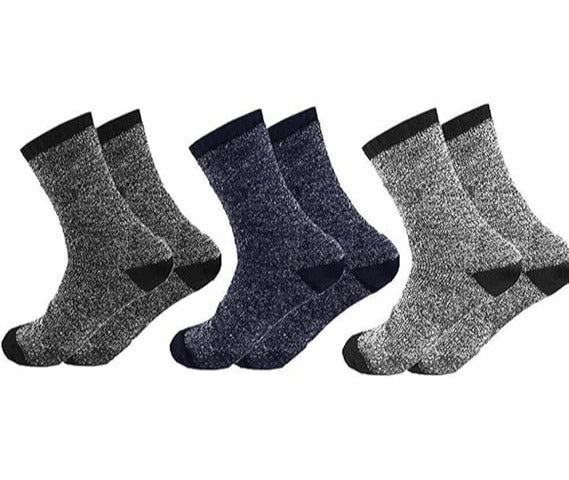 Lot de 6 paires de chaussettes thermiques pour hommes – Chaussettes épaisses isolantes pour temps froid, randonnée, ski, camping et sports d'extérieur, chaussettes d'hiver en acrylique pour bottes