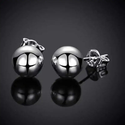 Boucles d'oreilles puces en argent sterling S925, 10 mm, design minimaliste et simple, hypoallergéniques, bijoux de piercing pour usage quotidien, cadeau pour femmes et filles