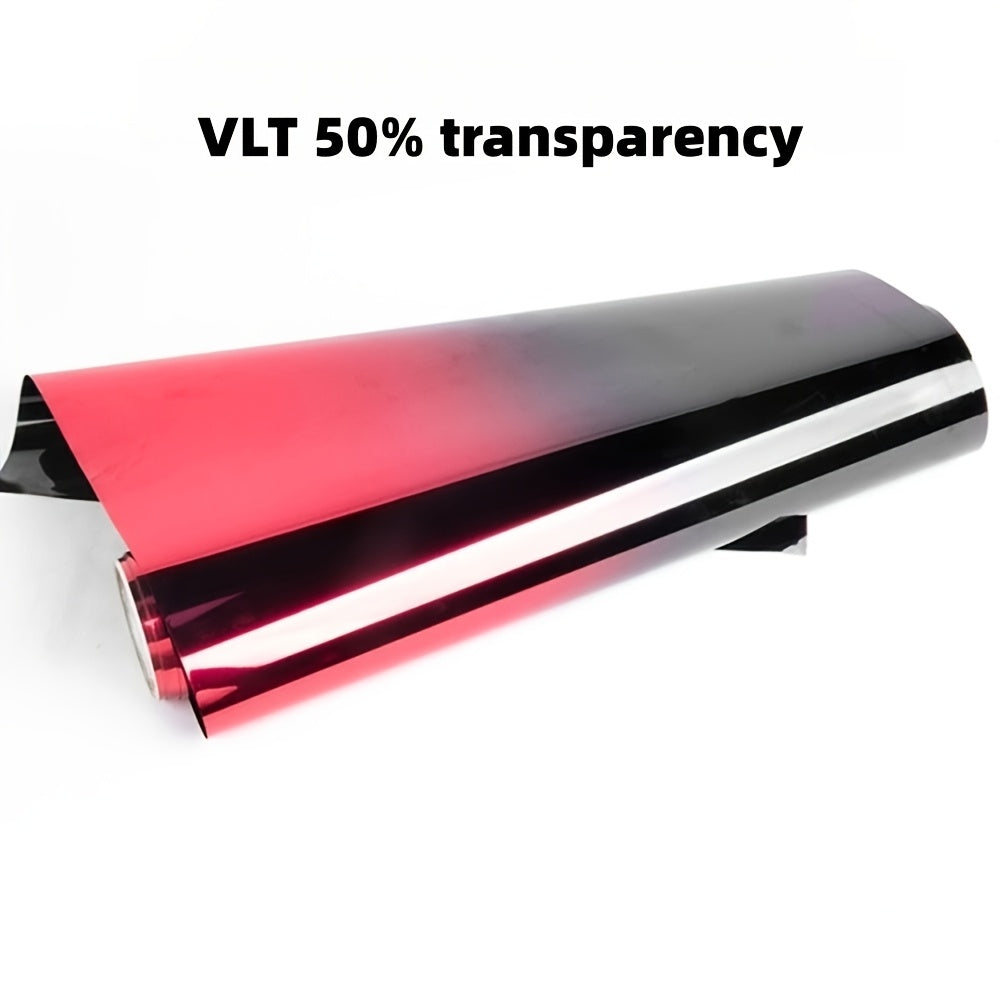 Film de teinte pour vitre de voiture en dégradé, 50 x 300 cm – Film pour vitrage PET bicolore résistant à la chaleur et bloquant les UV pour extérieur de véhicule, facile à poser (autocollant), plusieurs dégradés de couleurs disponibles
