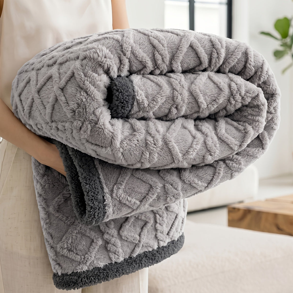 Couverture imperméable pour animaux, jeté réversible en polaire Sherpa, protège-canapé et lit pour chiens et chats, lavable en machine, tailles S, M, L, XL, gris clair, kaki, beige, gris foncé