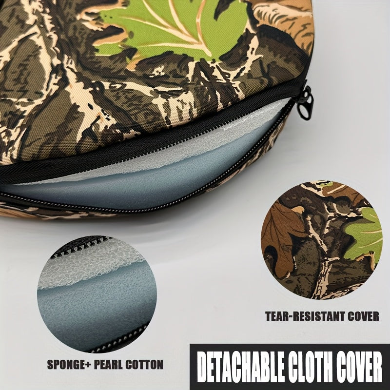 Coussin de siège chauffant et pliable pour la chasse, alimenté par USB, tapis chauffant portable pour mirador, pêche sur glace, camping, extérieur, camouflage (batterie externe non incluse)