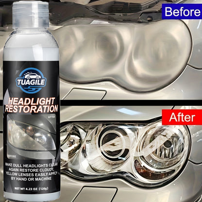 Spray de revêtement protecteur UV pour kit de restauration de phares – Formule chimique éliminant le jaunissement, l'oxydation et le voile, pour redonner aux phares ternis et opaques une clarté cristalline, pour tous les véhicules