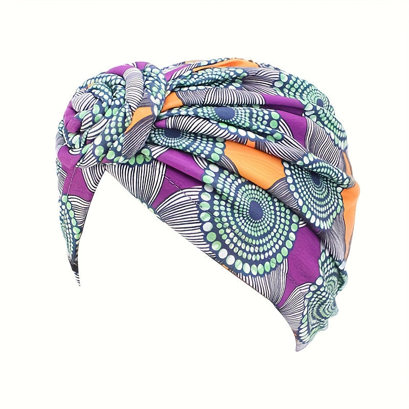 Lot de 5 turbans africains pour femmes – Bonnets bohèmes pré-noués avec nœuds multicolores pour le quotidien, les fêtes, les mariages et les occasions spéciales