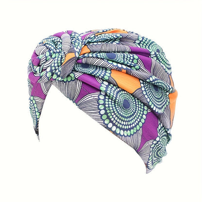 Lot de 5 turbans africains pour femmes – Bonnets bohèmes pré-noués avec nœuds multicolores pour le quotidien, les fêtes, les mariages et les occasions spéciales