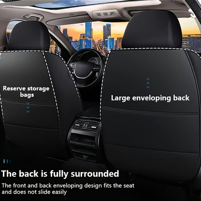 Housse de siège de voiture en similicuir, protection de siège universelle avec rembourrage en mousse pour berline, SUV et pick-up – Durable, confortable, amélioration de l'intérieur de luxe, disponible en 7 coloris pour sièges avant ou arrière
