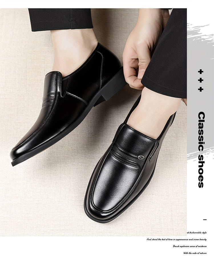 Chaussures habillées Oxford pour hommes, mocassins business à enfiler, chaussures élégantes en cuir de haute qualité, grandes tailles US 7-13, noir