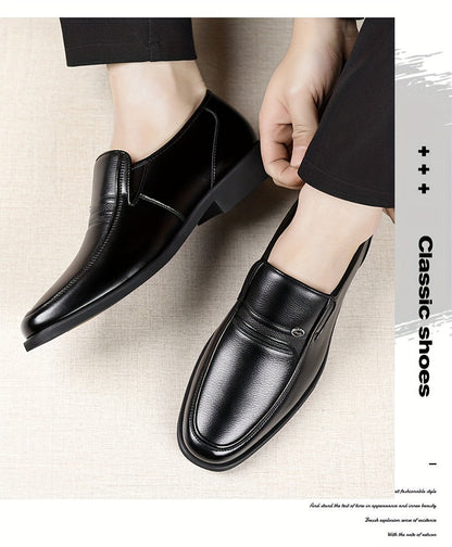 Chaussures habillées Oxford pour hommes, mocassins business à enfiler, chaussures élégantes en cuir de haute qualité, grandes tailles US 7-13, noir