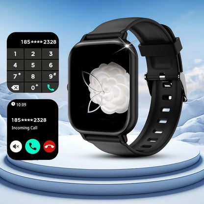Montre intelligente pour hommes et femmes, étanche IP68, écran tactile complet de 1,83 pouce – Appels et messages sans fil, podomètre, suivi de fitness, compatible iPhone et Android, 6 options de couleur